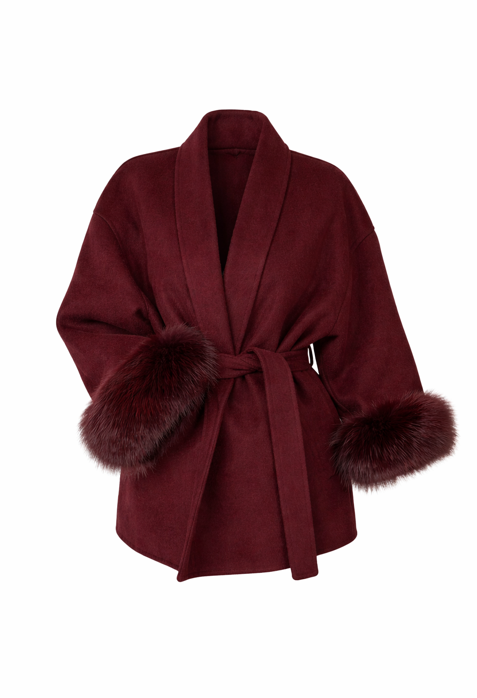 Daisey Wool Coat - Burgundy