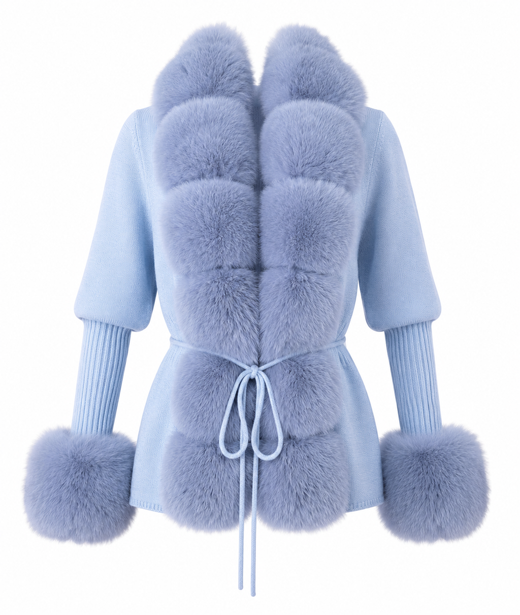 Furry Cashmere Knit - Blue