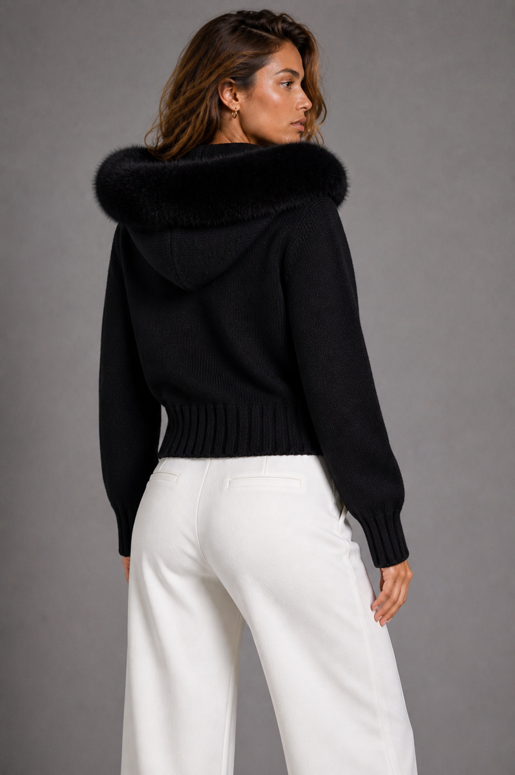 Bell Wool Zip - Black