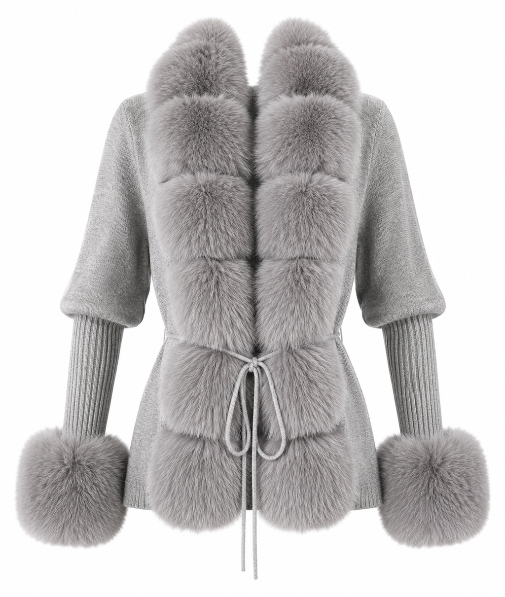 Furry Cashmere Knit - Grey