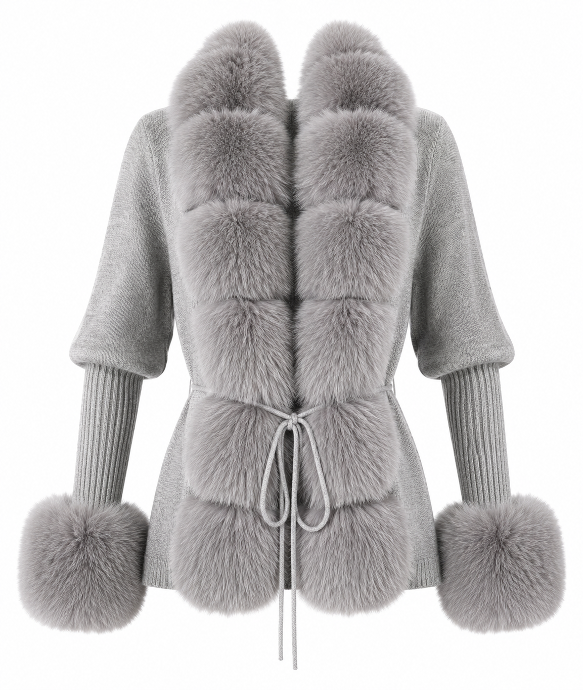 Furry Cashmere Knit - Grey