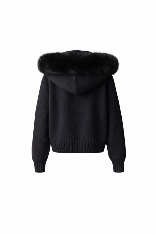 Bell Wool Zip - Black