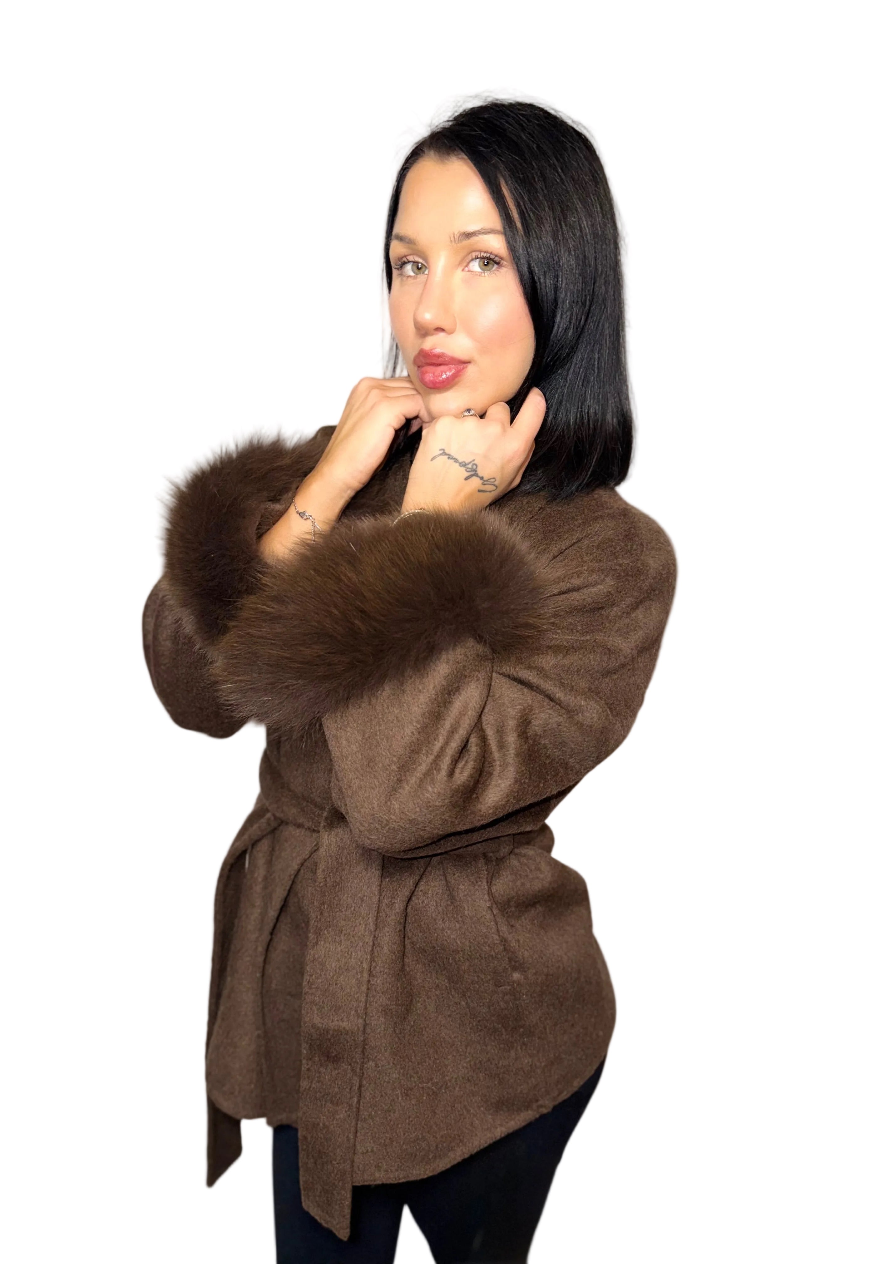 Daisey Wool Coat - Brown