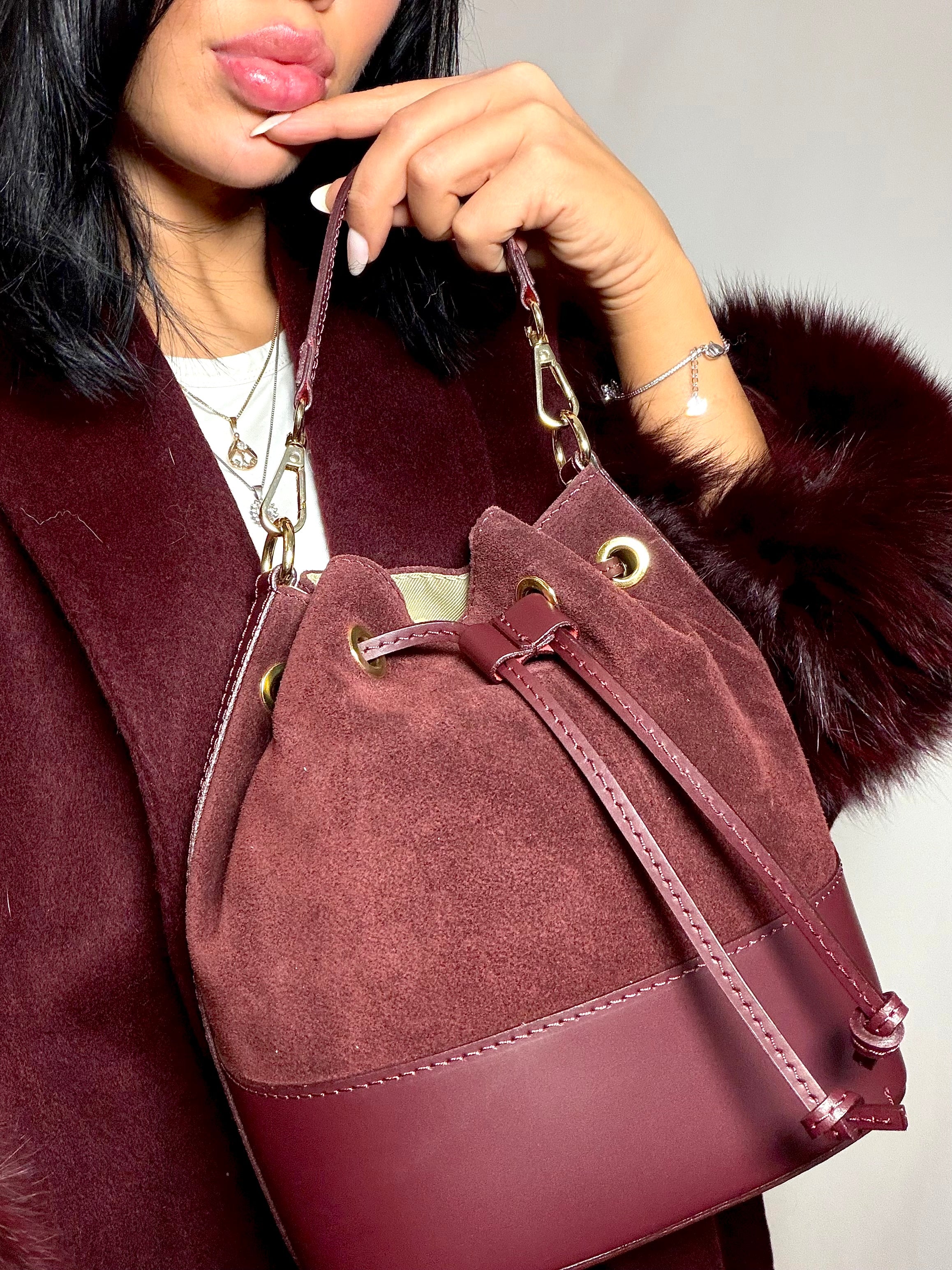 Bucket Bag - Burgundy