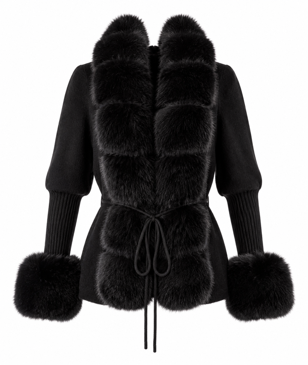 Furry Cashmere Knit - Black