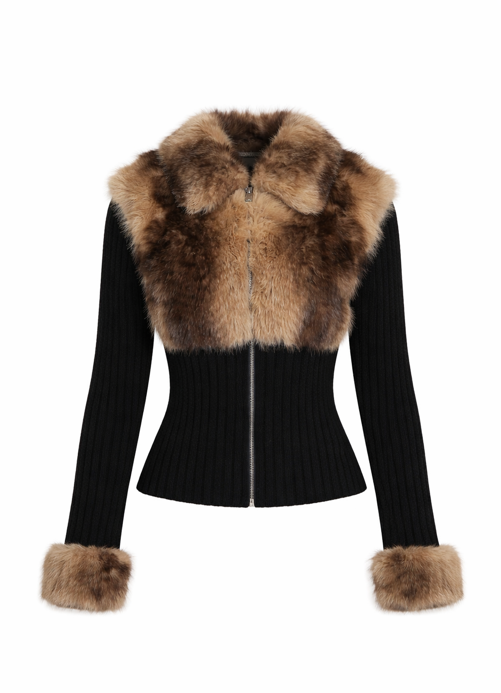 Icon Fur Zip - Black