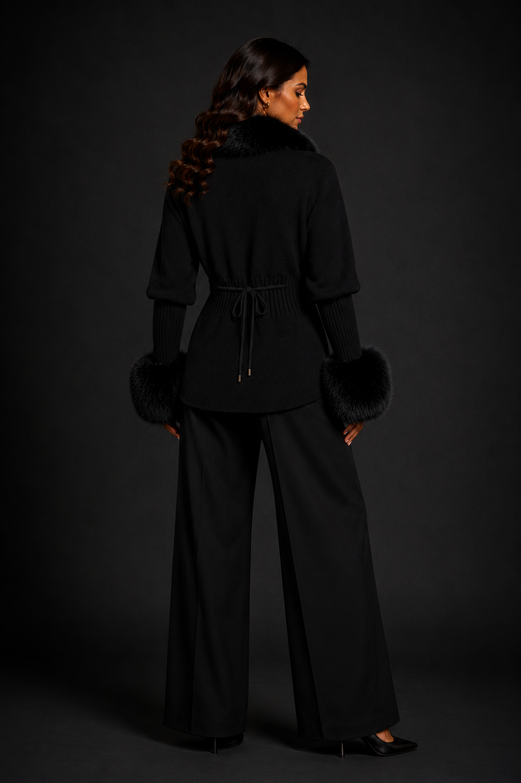 Furry Cashmere Knit - Black