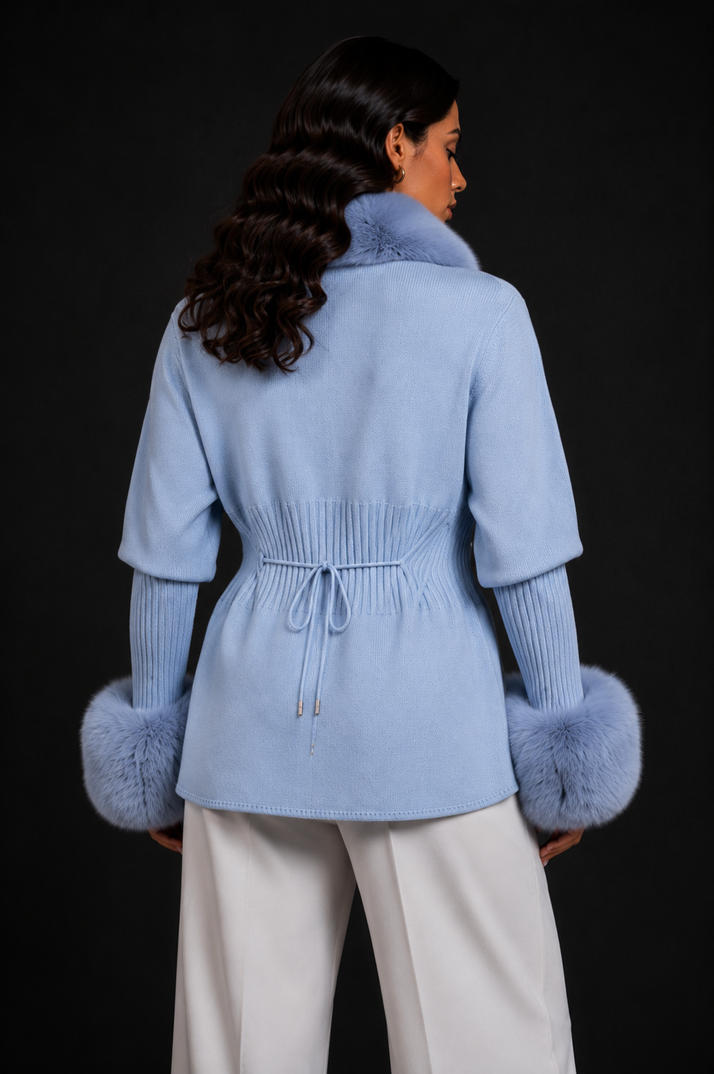 Furry Cashmere Knit - Blue