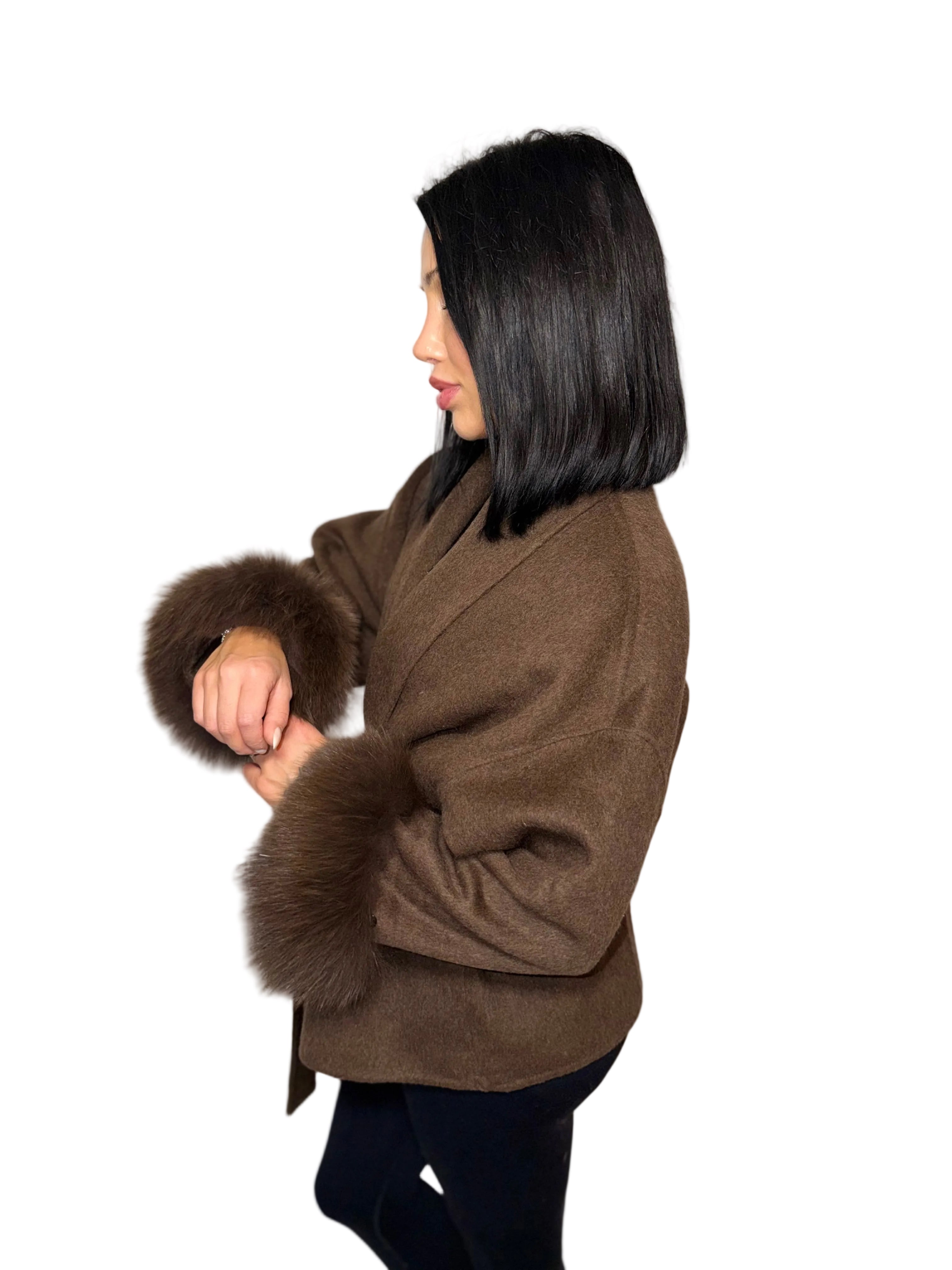 Daisey Wool Coat - Brown