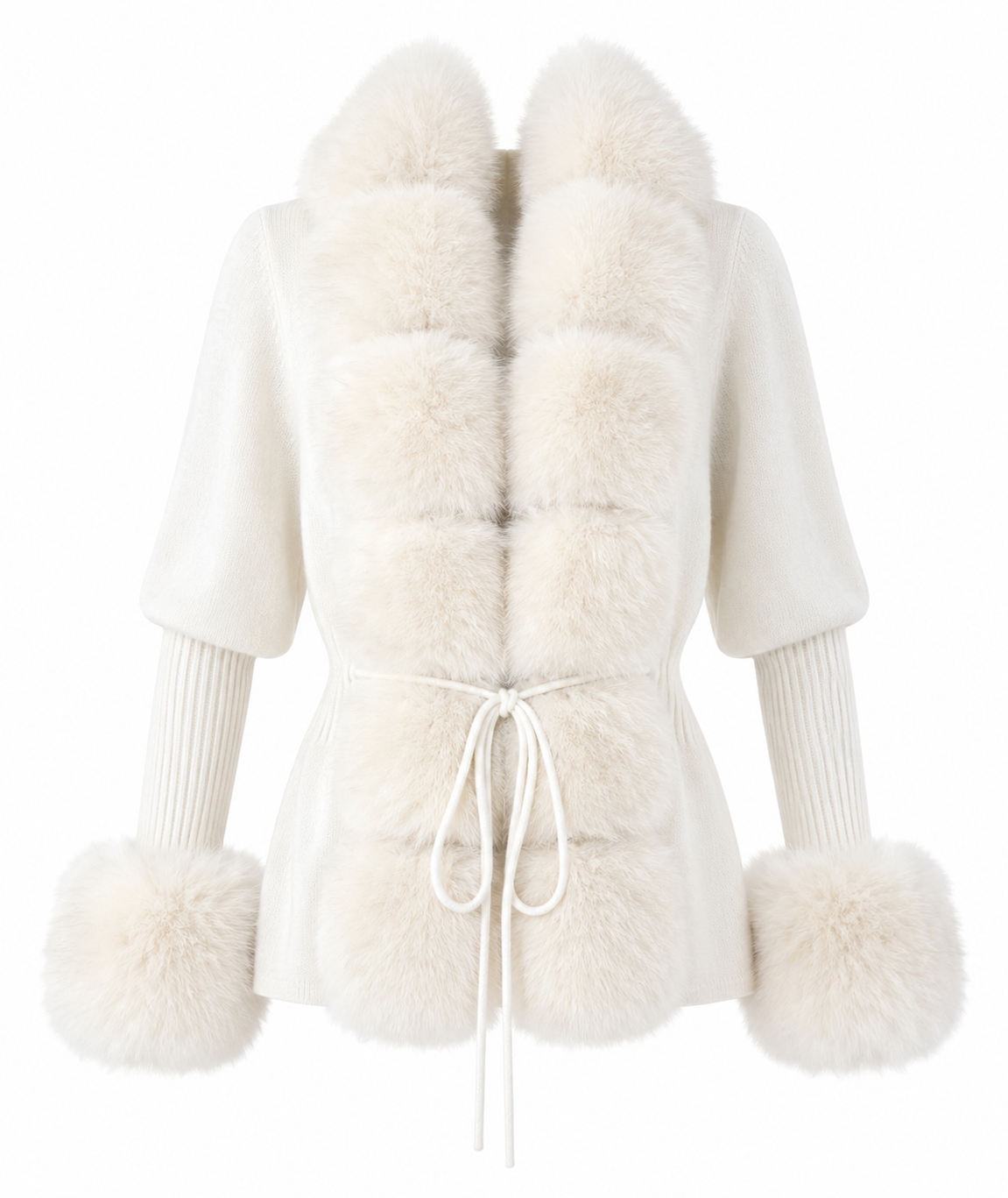 Furry Cashmere Knit - White