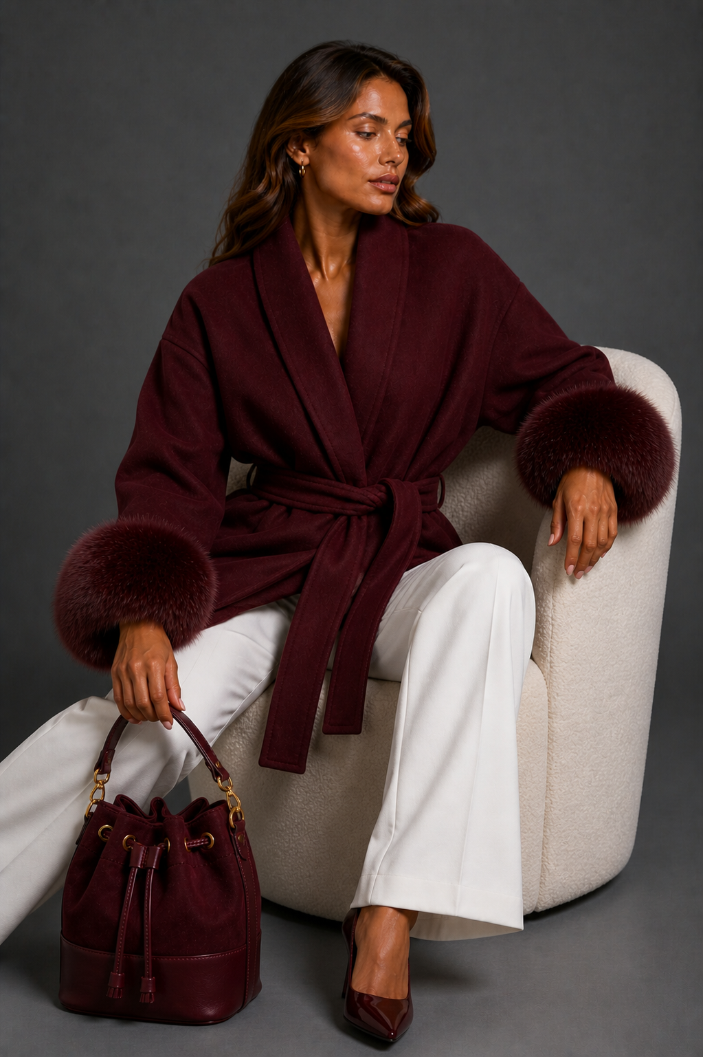 Bucket Bag - Burgundy