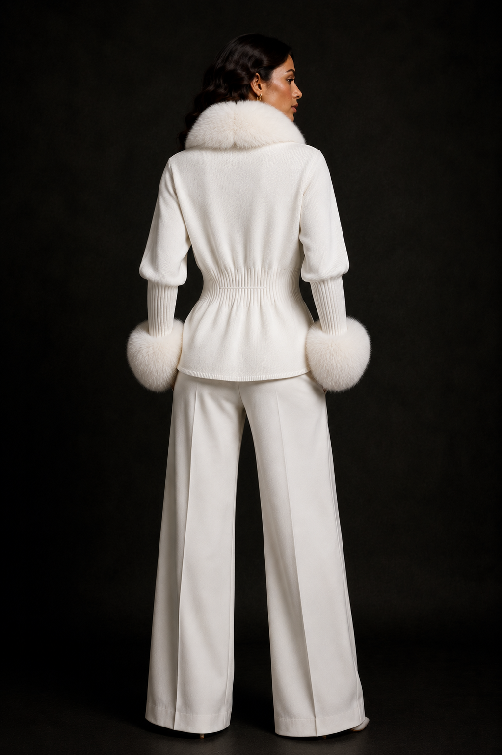 Furry Cashmere Knit - White