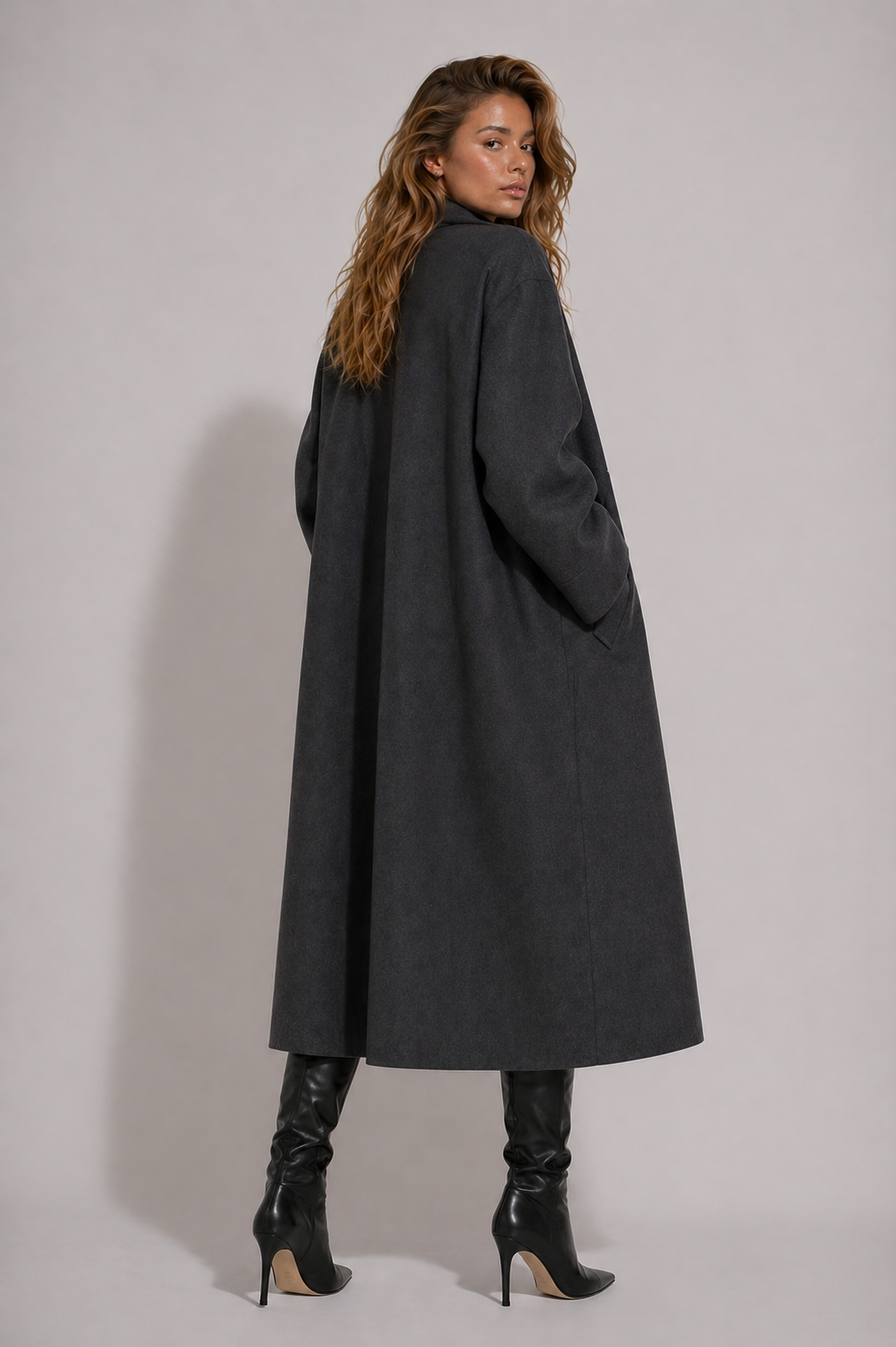 Longline Overcoat - Navy