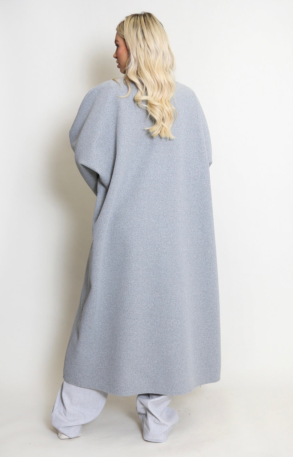 Longline Overcoat - Light Gray