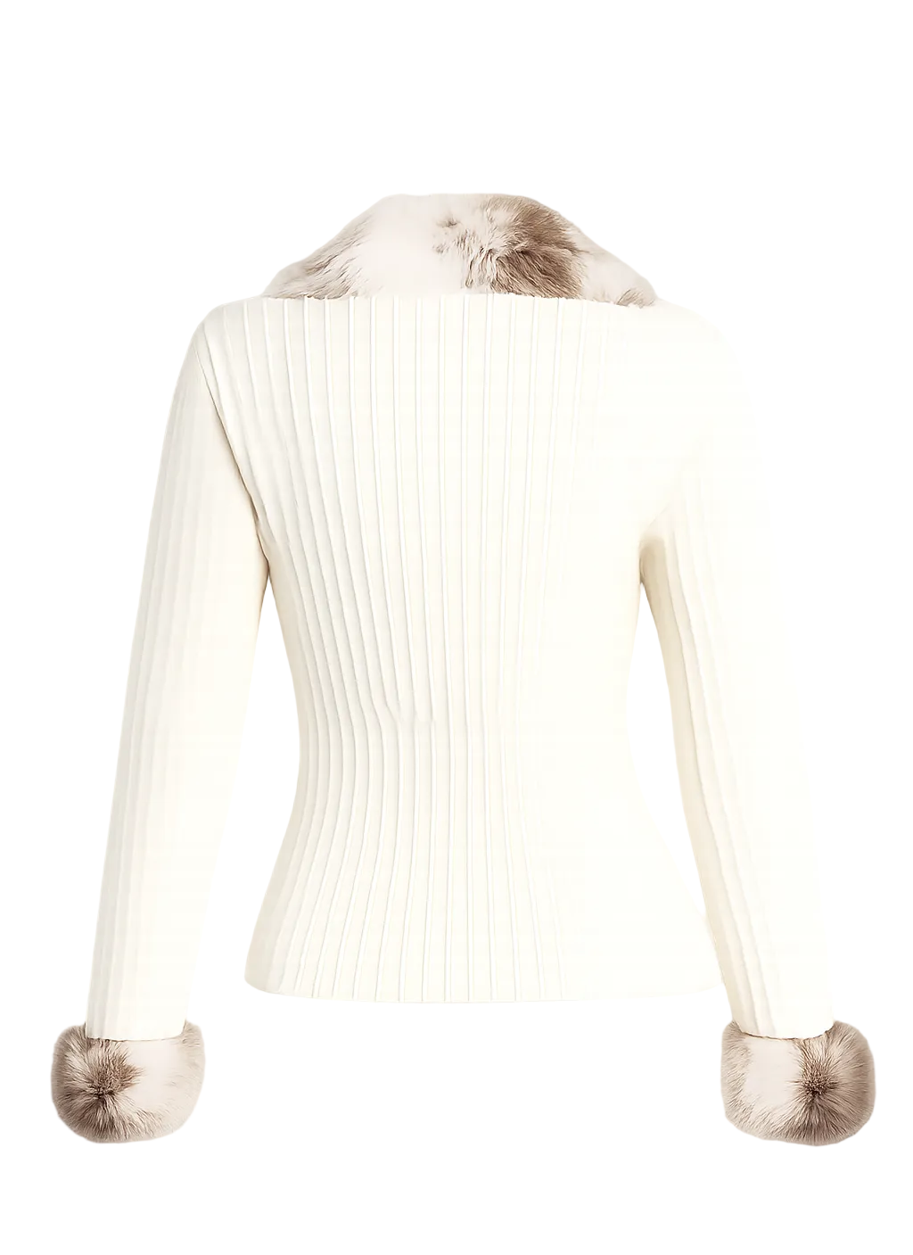 Icon Fur Zip - White